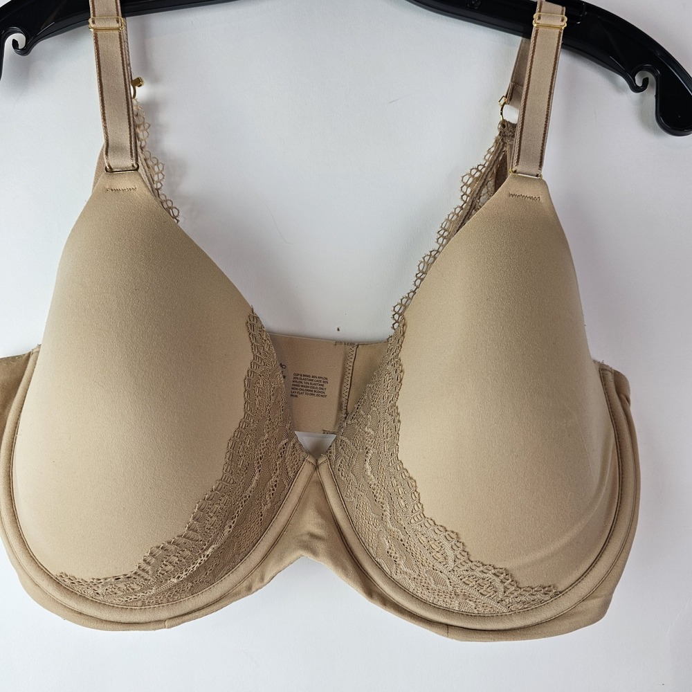 Soma Embraceable Enchanting Lace J Hook Perfect Coverage‎ Bra 38DDD 38F Beige